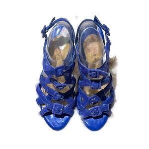 NWT Gianni Bini Blue Leather Stiletto